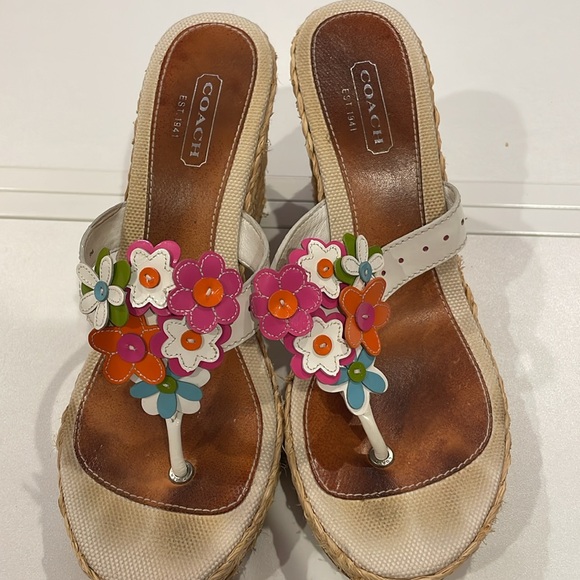 Coach Jesica Floral Wedge Sandal size 9 - Picture 6 of 13